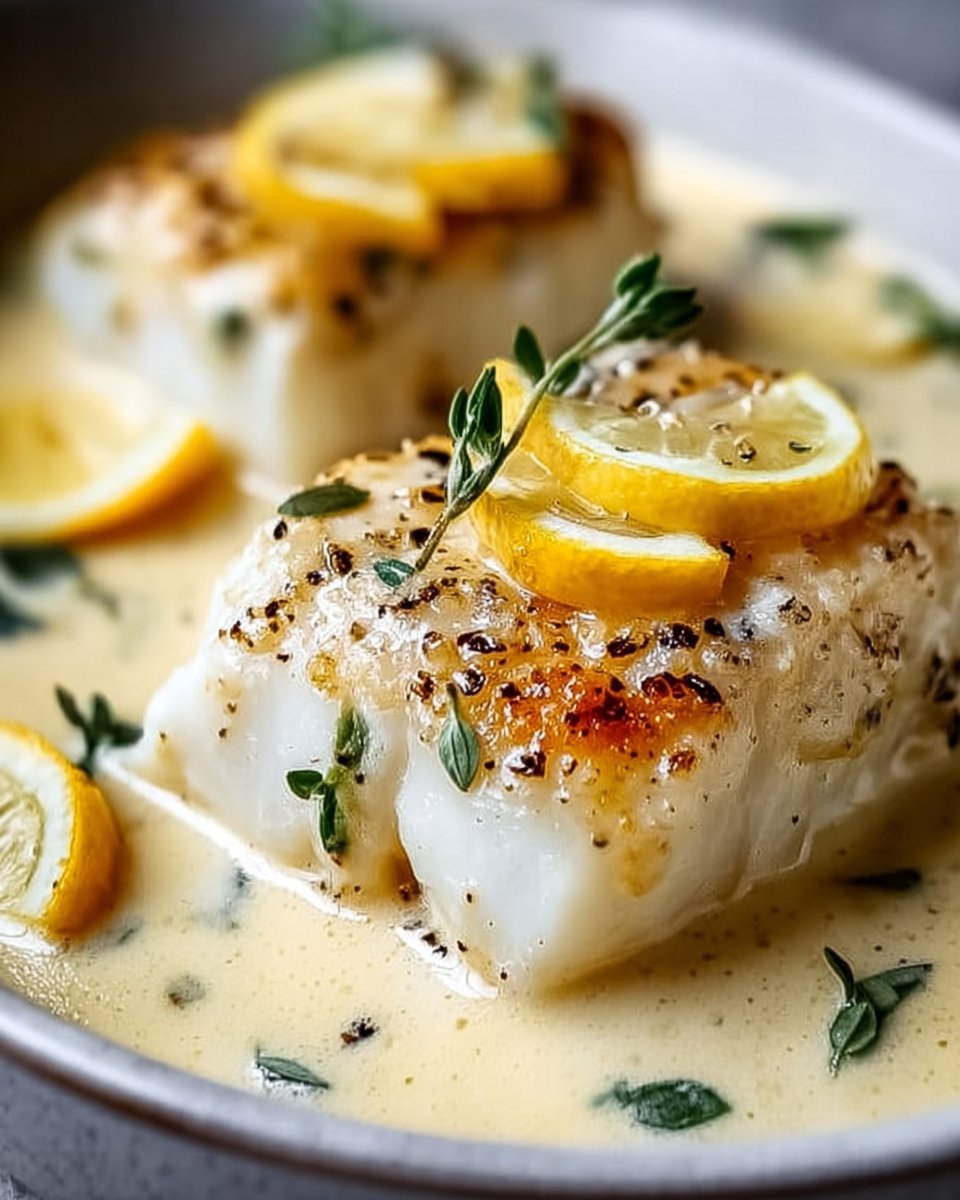Baked Cod in Coconut Lemon Cream Sauce for Busy Weeknights