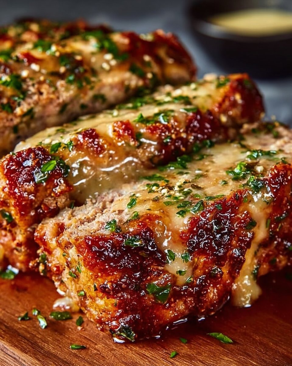 Garlic Parmesan Chicken Meatloaf