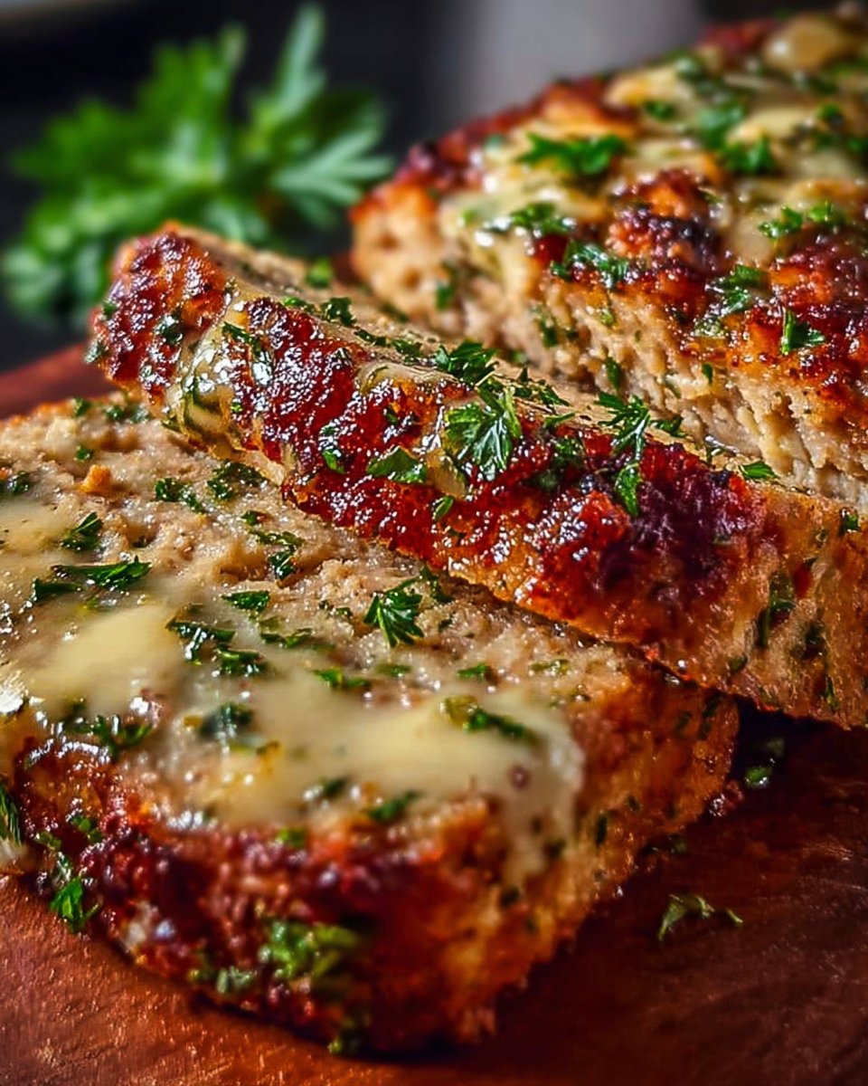 Garlic Parmesan Chicken Meatloaf