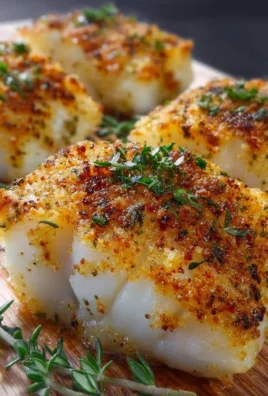 Delicious Boston baked cod served with fresh herbs and lemon