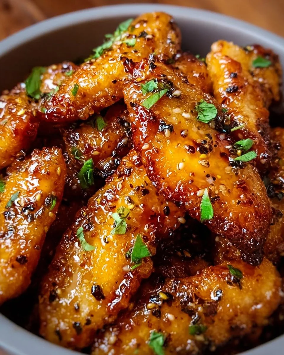 Air Fryer Honey Butter Garlic Chicken Tenders Recipe