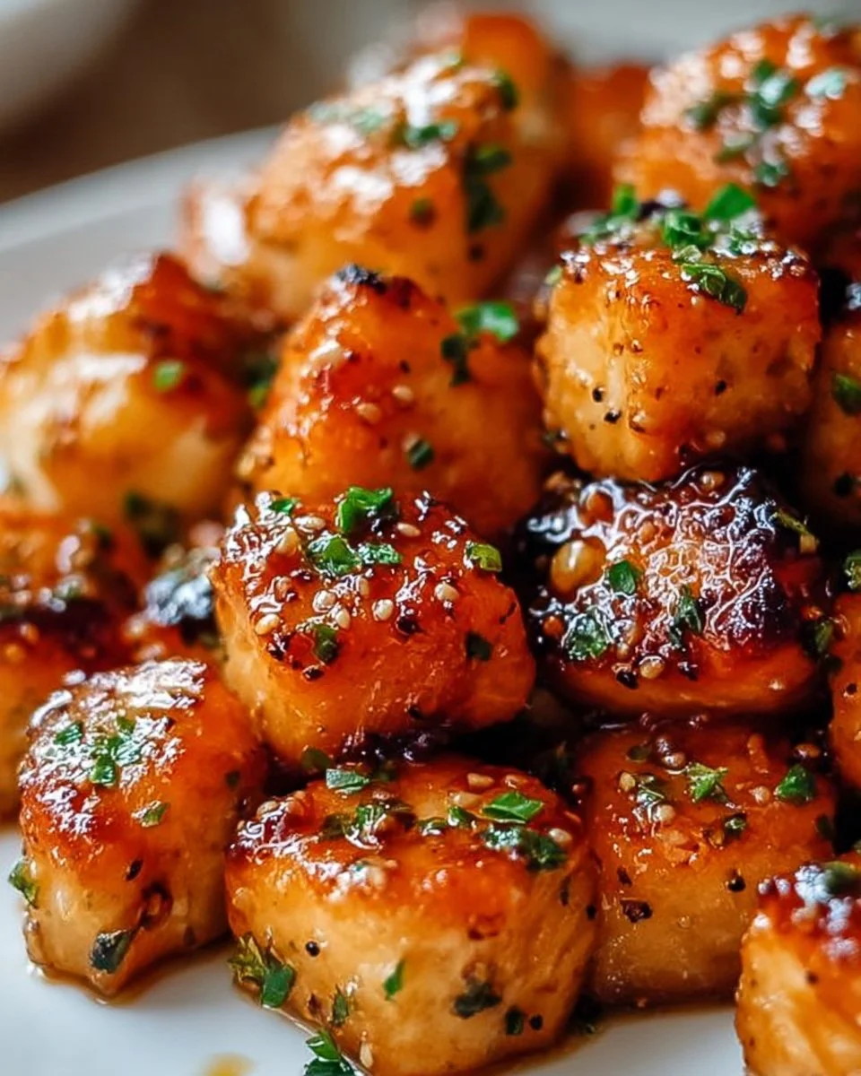 Air Fryer Honey Garlic Salmon Bites