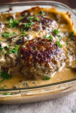 Amish Hamburger Steak Bake recipe with hamburger steak and delicious toppings