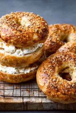 Healthy baked protein bagels made with cottage cheese, perfect for breakfast or snacks.