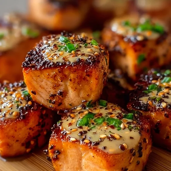 Bang Bang Salmon Bites – spicy, crispy salmon appetizer