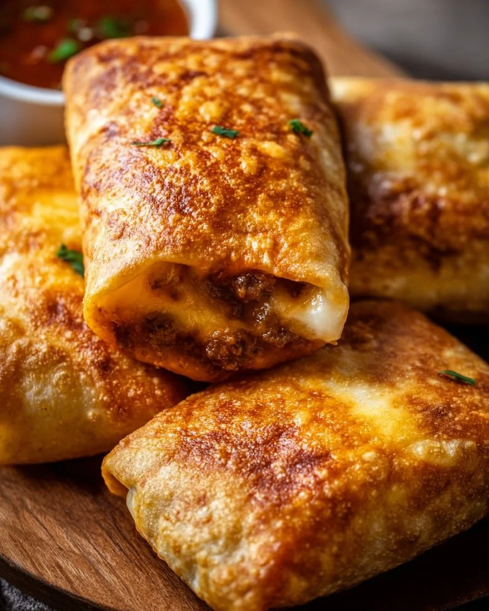 Beef and Cheese Chimichangas
