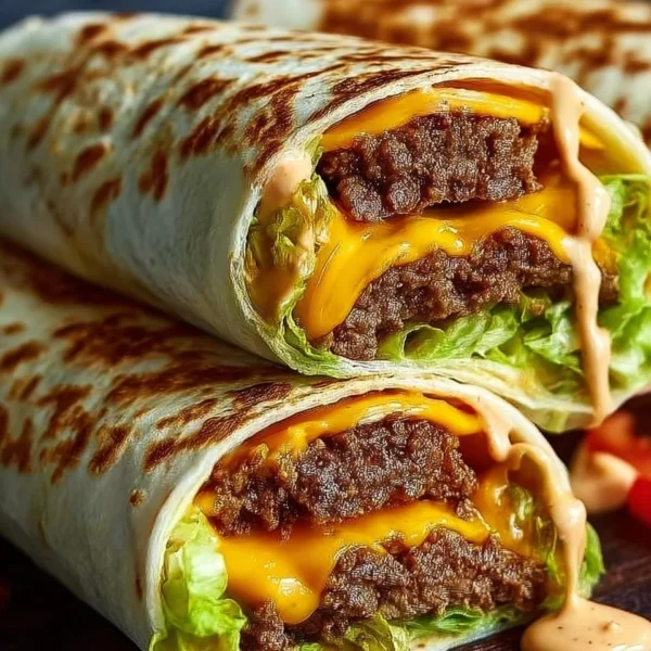 Delicious Big Mac Wraps ready to serve, a quick meal idea.