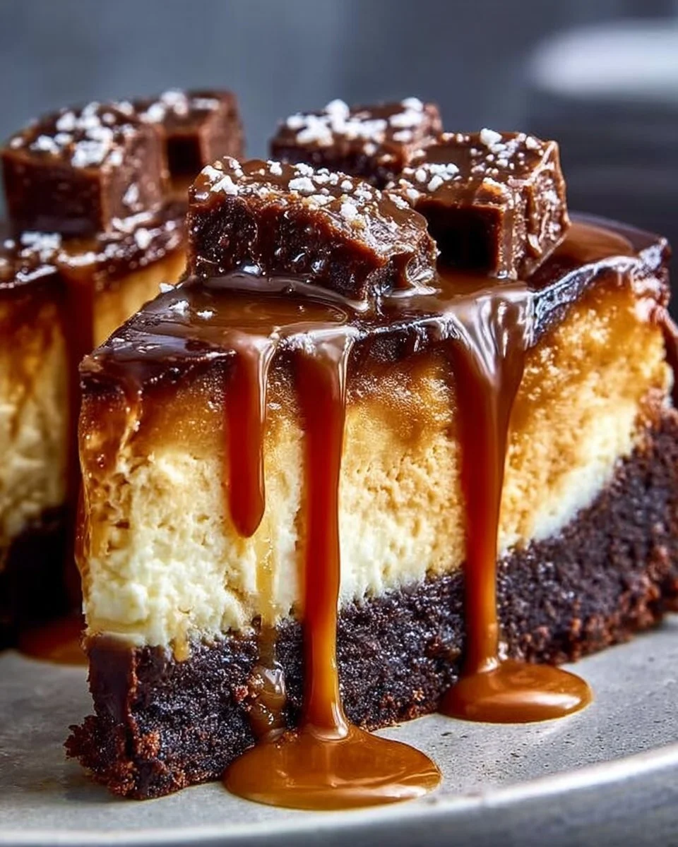 Caramel Brownie Cheesecake