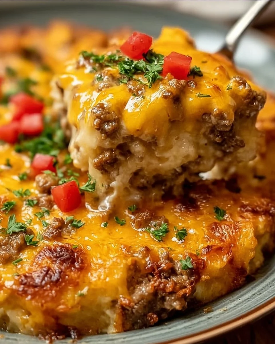 Cheddar Bay Hamburger Casserole