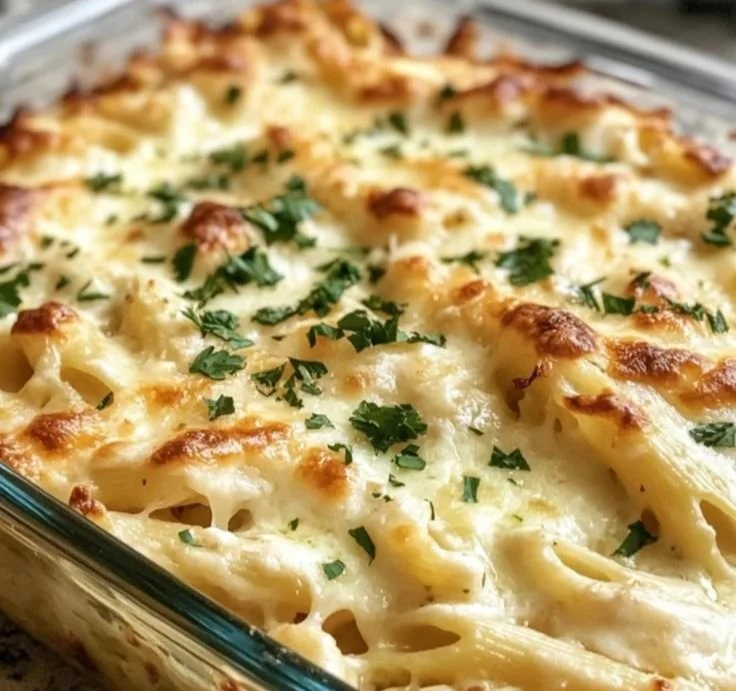Chicken Alfredo Pasta Bake