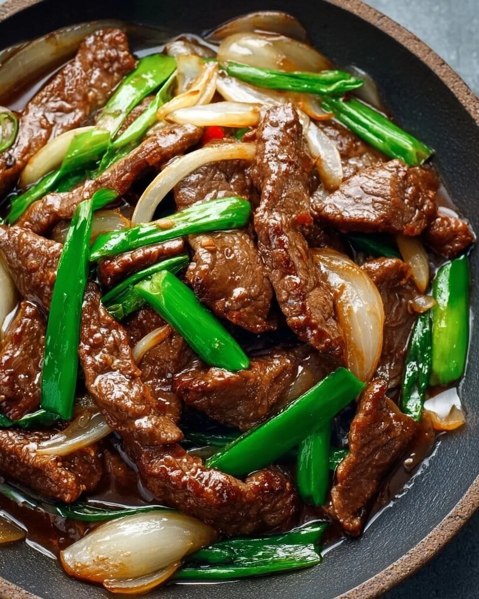 Chinese Beef and Onion Stir Fry