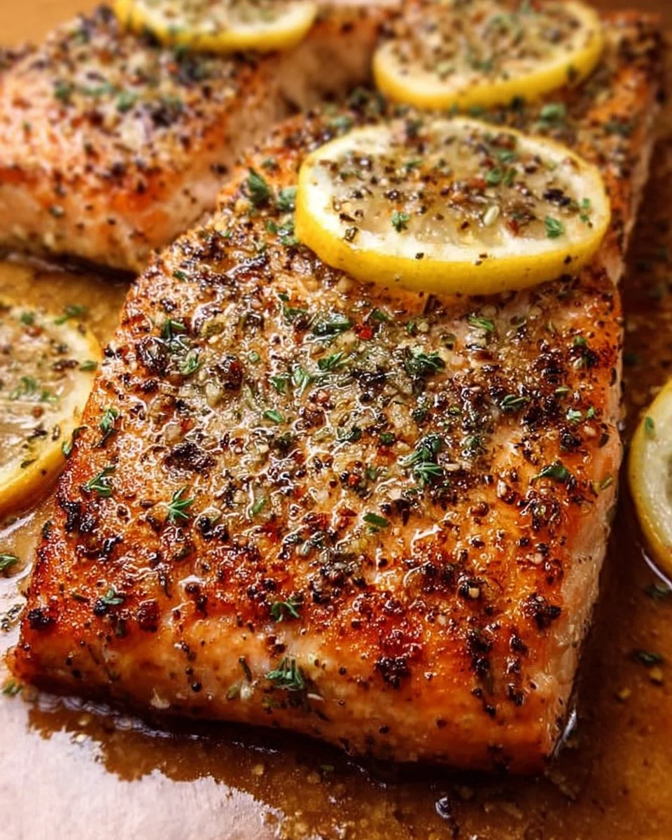 Garlic Lemon Roasted Salmon