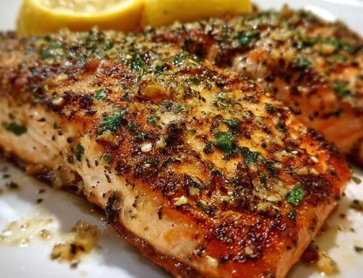 Garlic Lemon Roasted Salmon