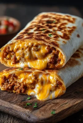 Delicious grilled cheese burrito with melted cheese and savory fillings