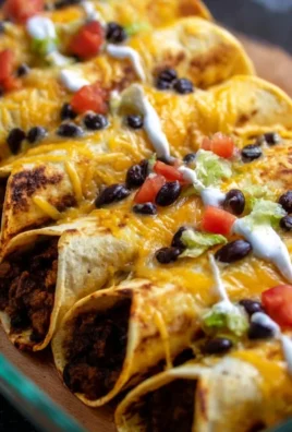 Healthy baked black bean tacos served with fresh toppings