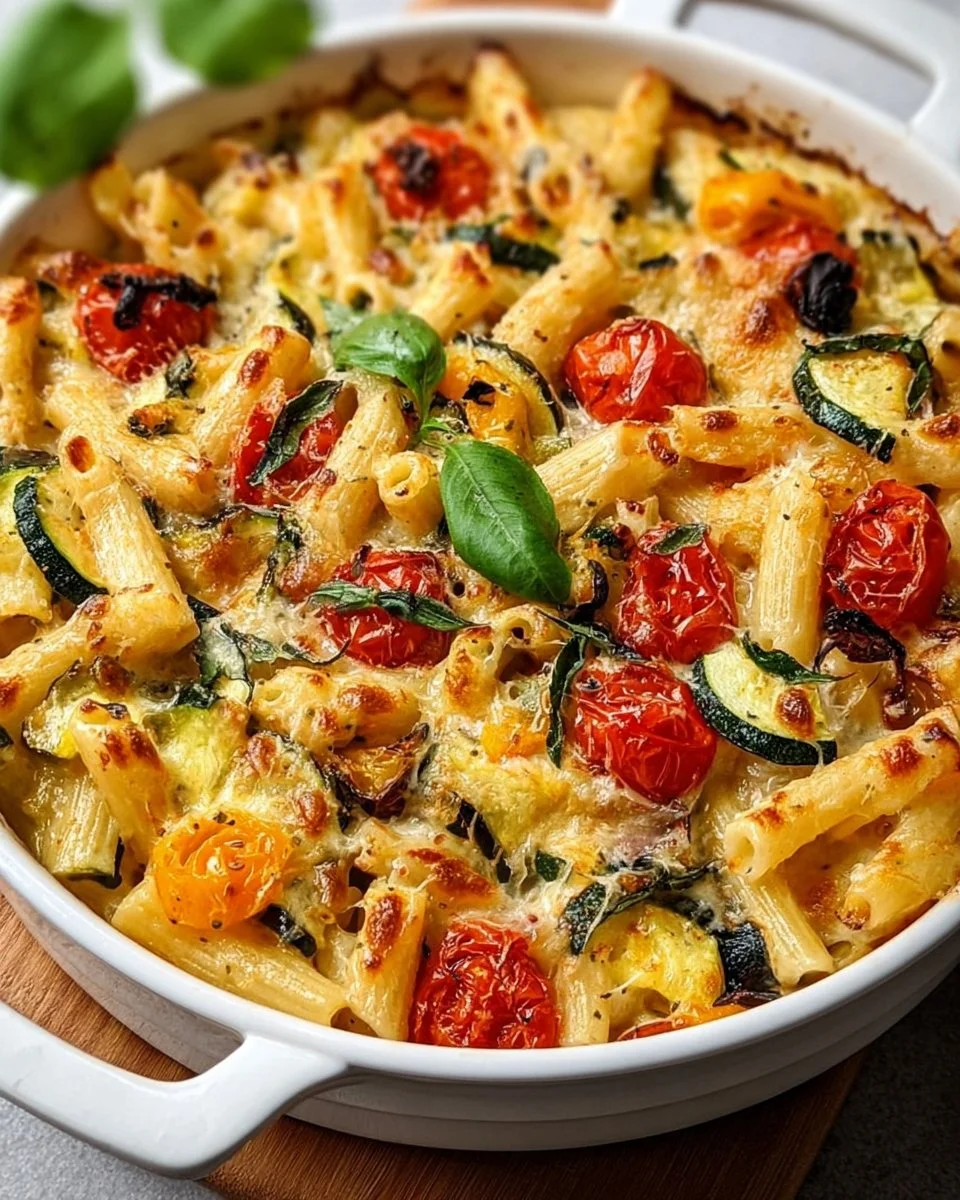 Healthy Baked Feta Pasta with Vegetables