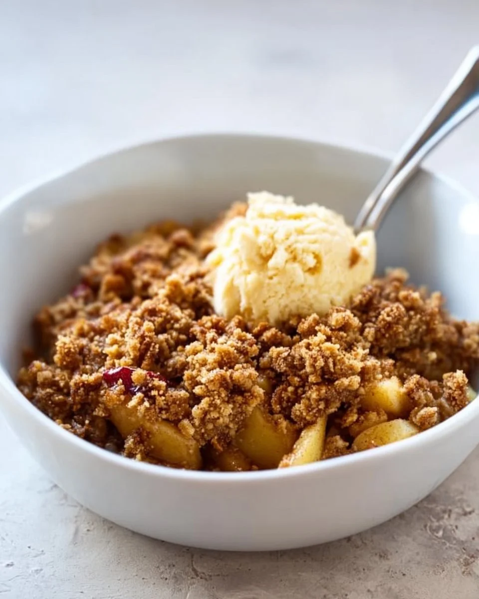 Healthy Breakfast Apple Crumble