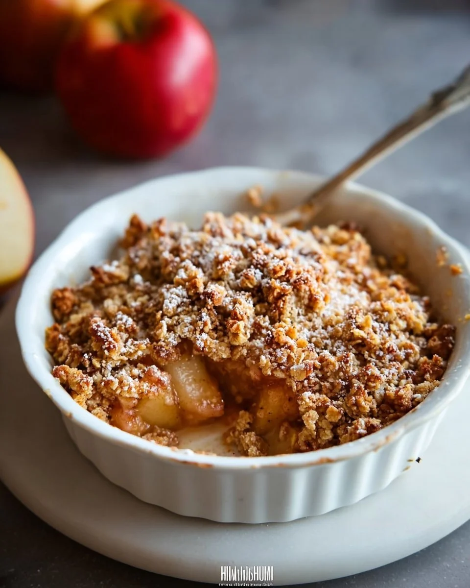 Healthy Breakfast Apple Crumble