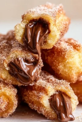 Delicious homemade churro bites with Nutella filling