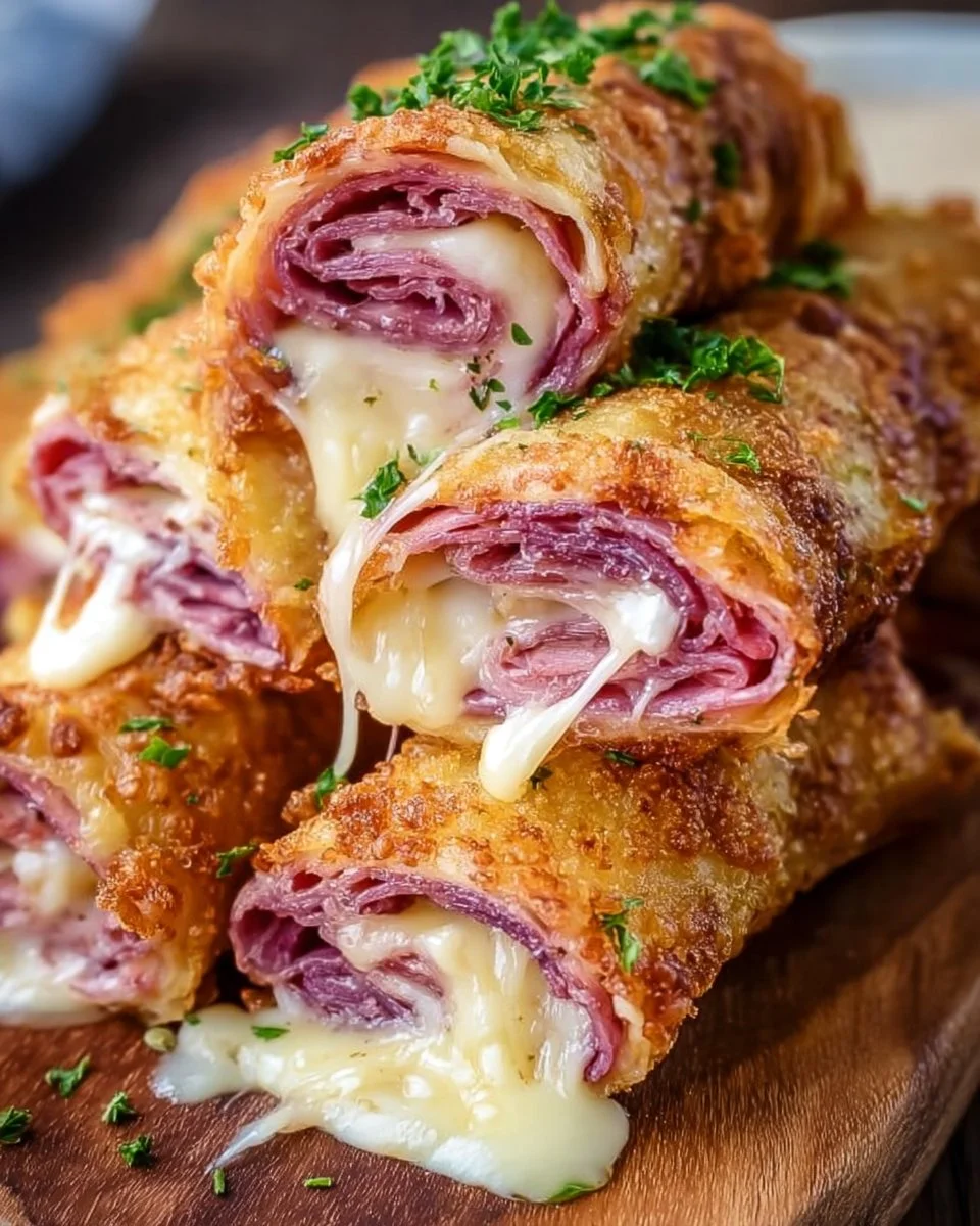 Keto Crispy Reuben Roll-Ups