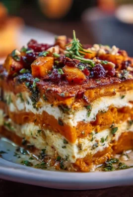 Layered sweet potato lasagna with butternut squash and carrots