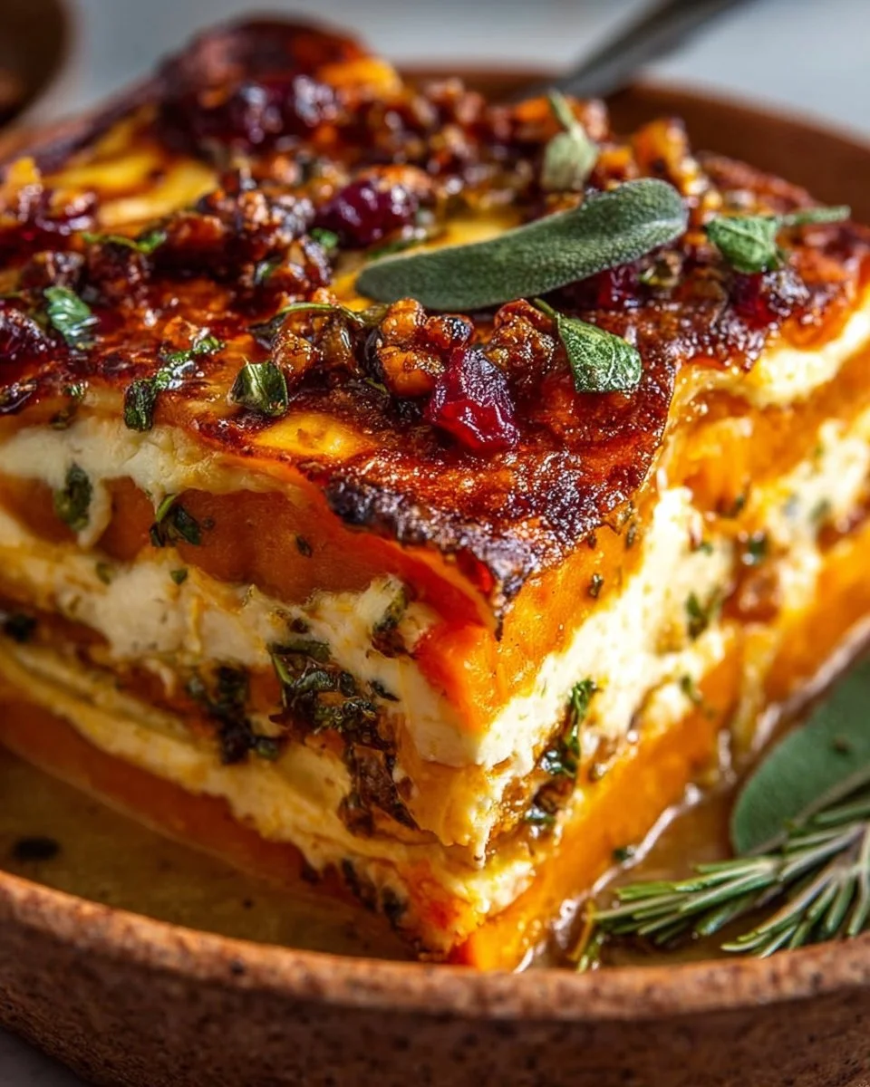 Layered Sweet Potato Butternut Squash Carrot Lasagna Recipe
