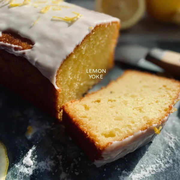 Lemon Yogurt Cake topped with citrus slices and mint leaves