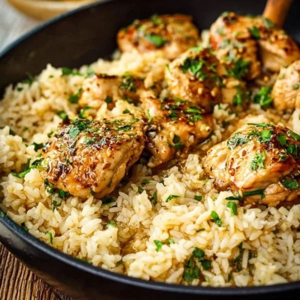 Delicious One-Pot Garlic Butter Chicken with Rice recipe