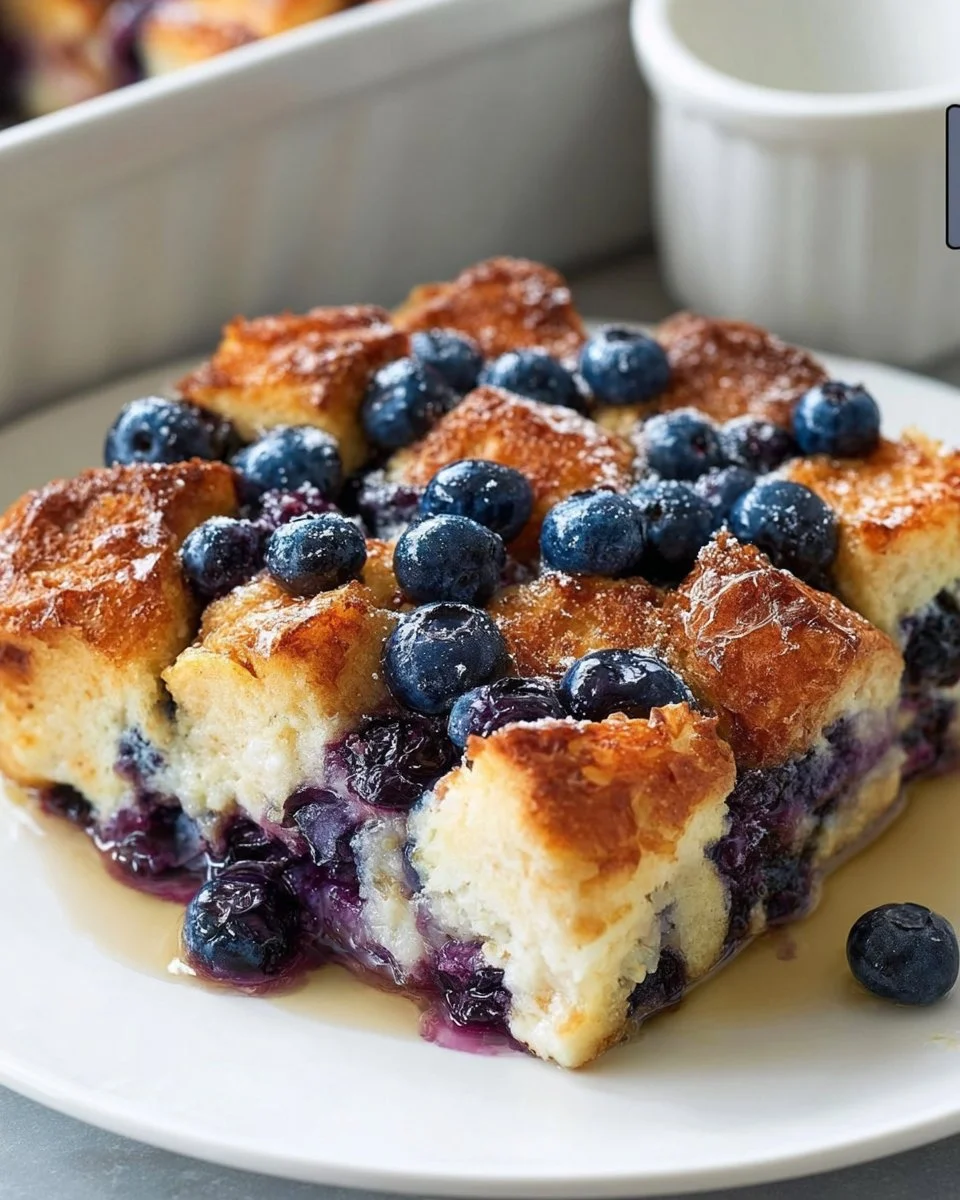 Quick Blueberry French Toast Casserole