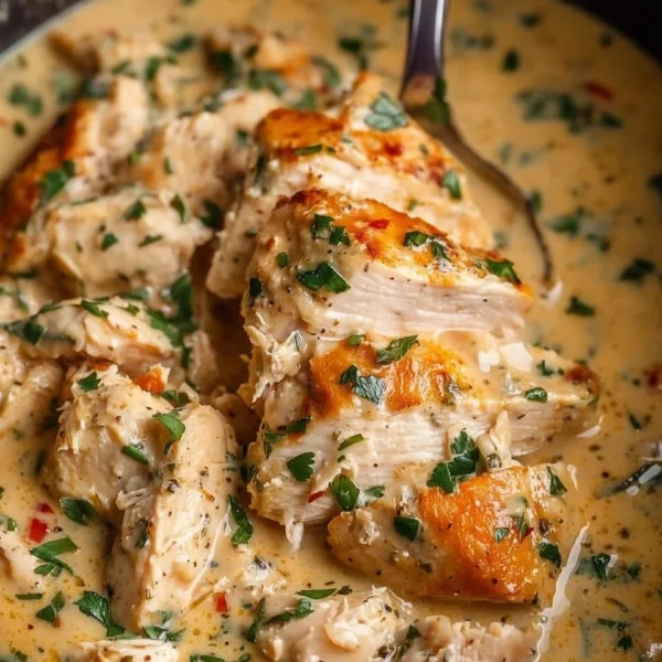 Ranch Chicken cooked in a crock pot with vegetables and spices