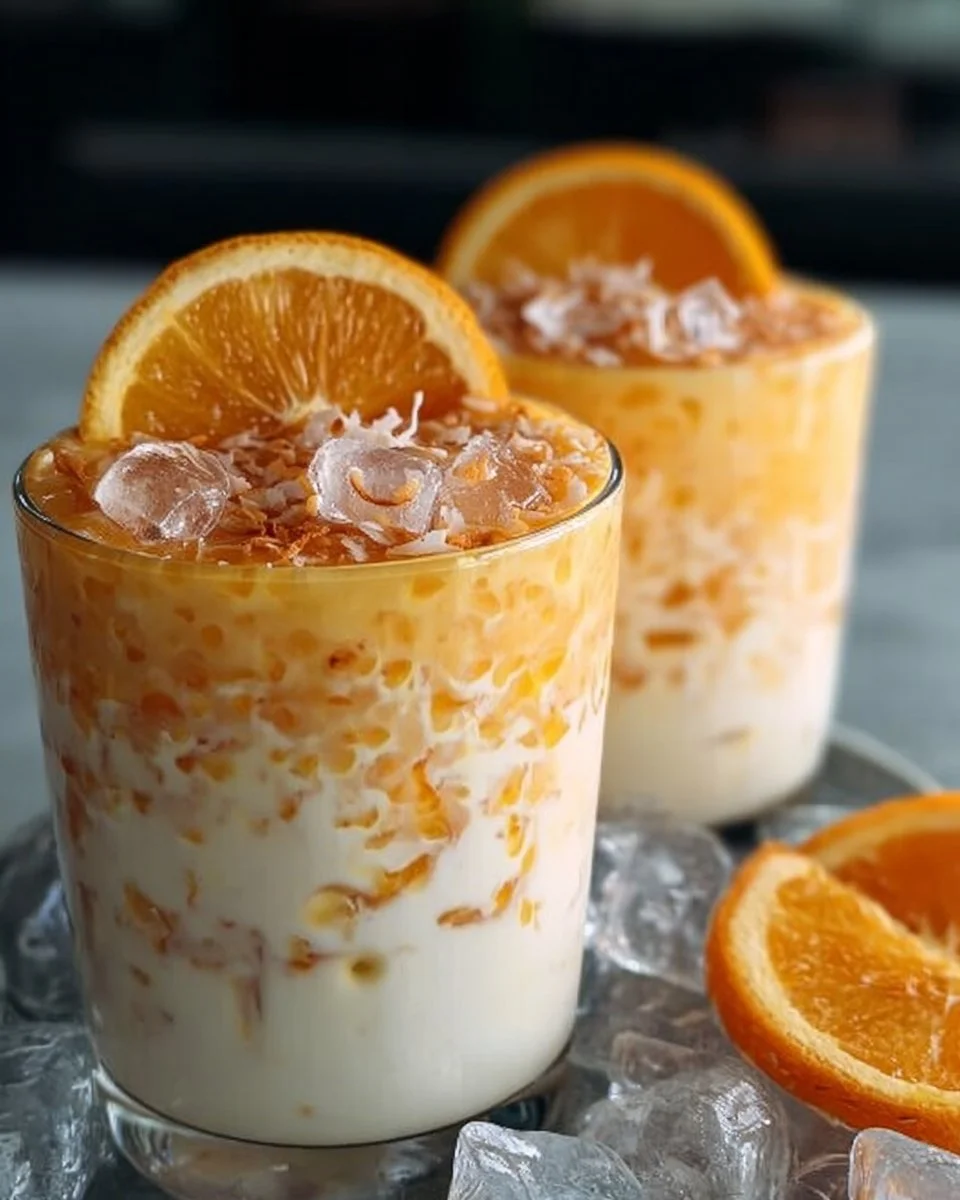 Refreshing Coconut Orange Glow - Easy Creamy Citrus Dessert Recipe