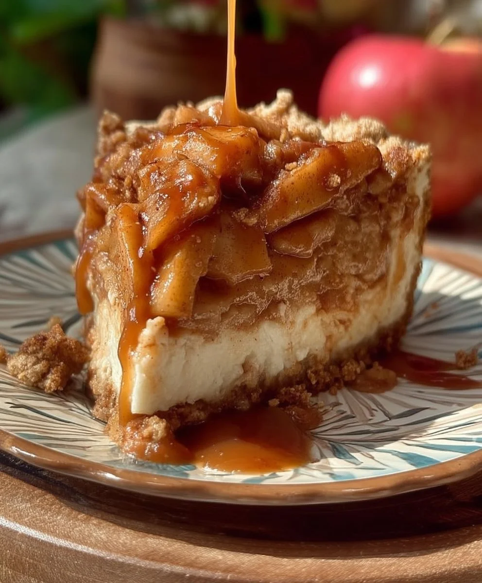 Salted Caramel Apple Pie Cheesecake