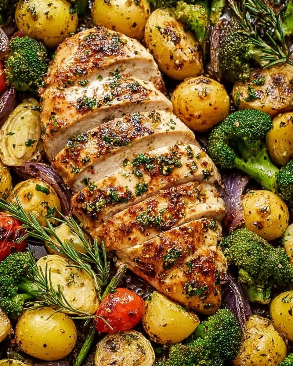 Sheet Pan Garlic Butter Chicken and Veggies