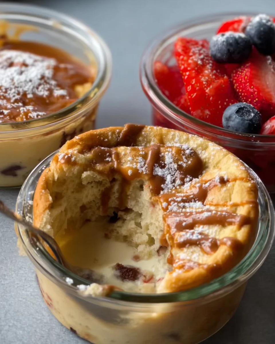 Single Serving Fluffy Baked Protein Pancake Bowls