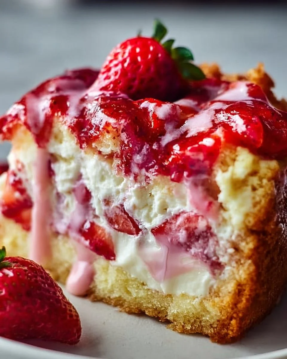 Strawberry Earthquake Cake - Unbelievably Easy Showstopper Dessert