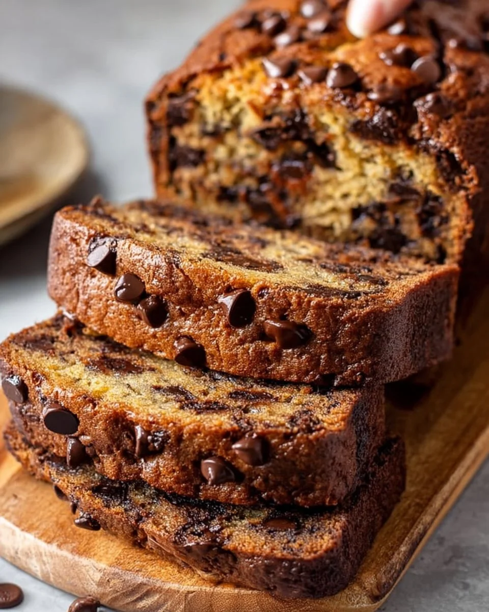 Super Moist Chocolate Chip Banana Bread Recipe