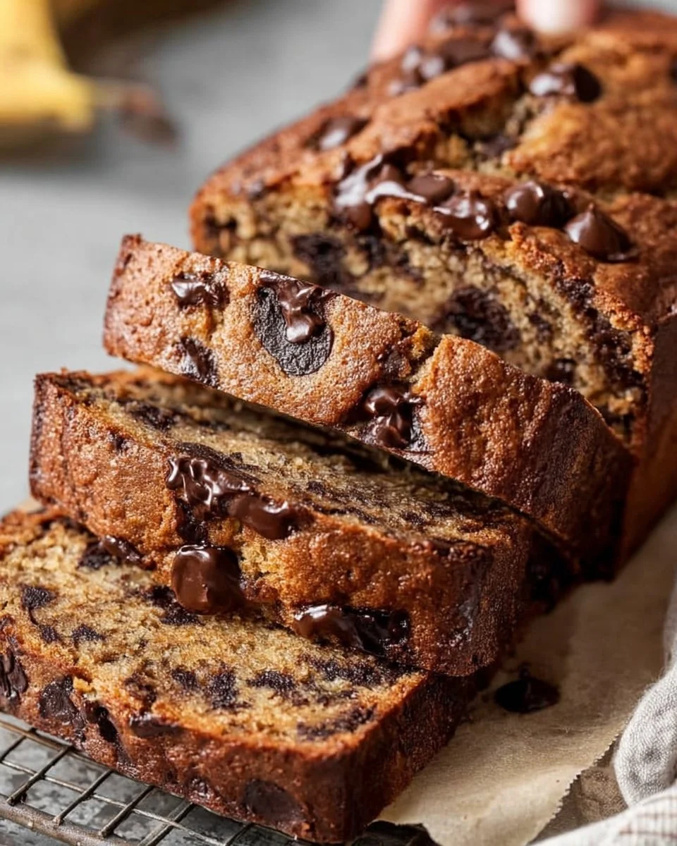 Super Moist Chocolate Chip Banana Bread Recipe