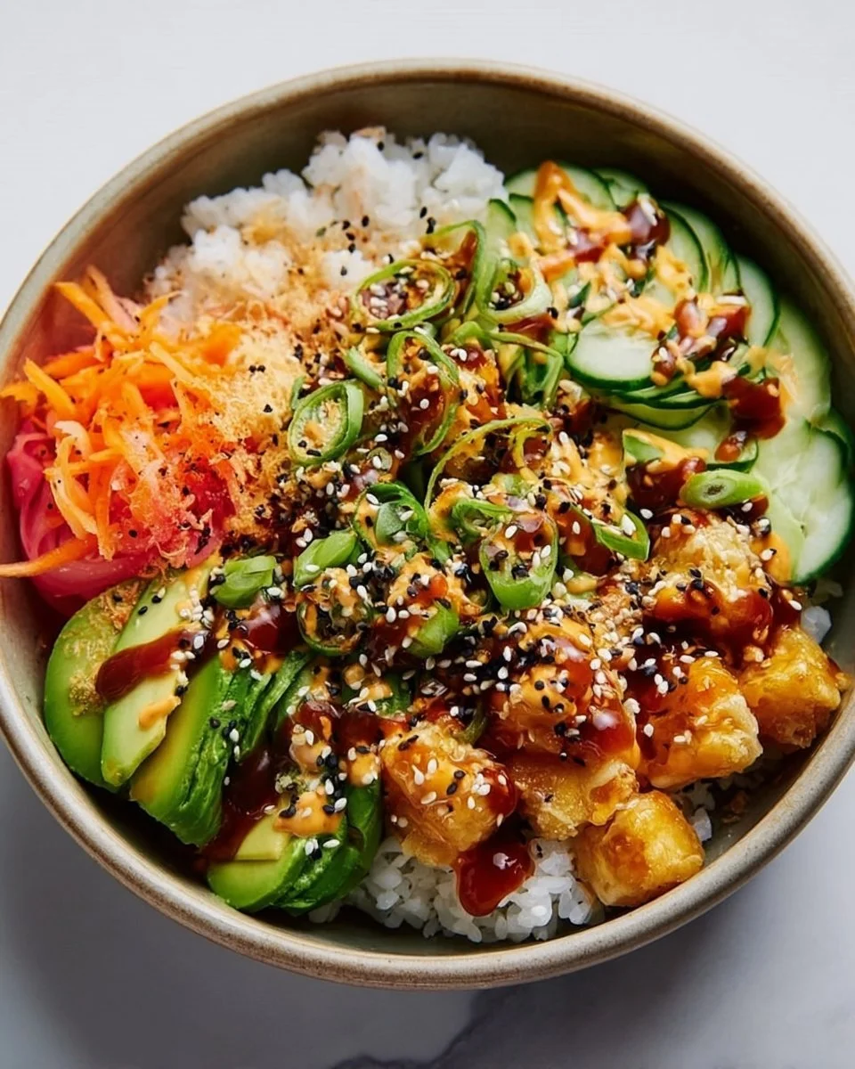 Vegetarian Crunchy Roll Bowls Recipe