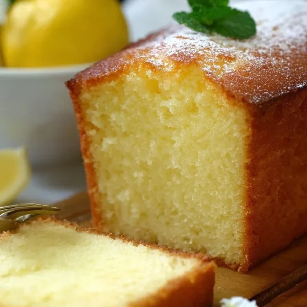 Famous Ritz Carlton lemon pound cake recipe from 1920, showcasing its zesty flavor.