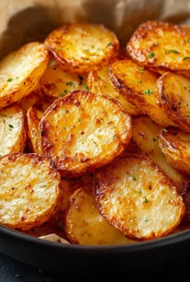 Crispy air fryer sliced potatoes served in a bowl