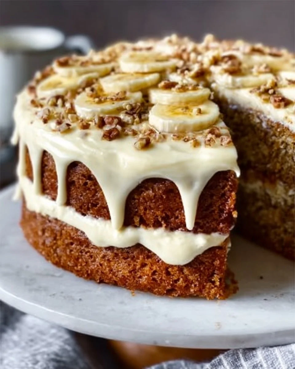 Banana Bread Cake with Cream Cheese Frosting