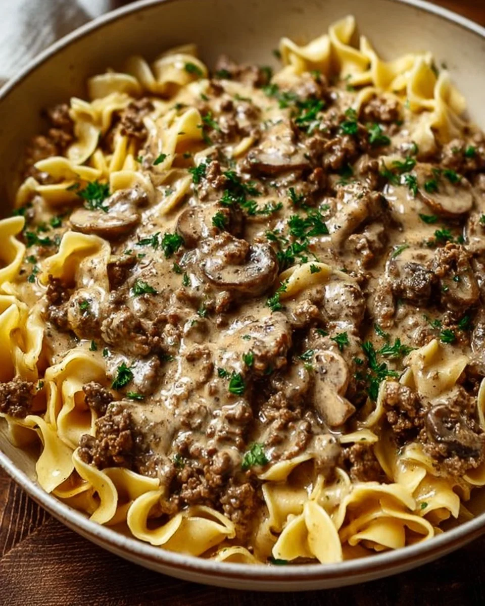 Beef Stroganoff with Ground Beef