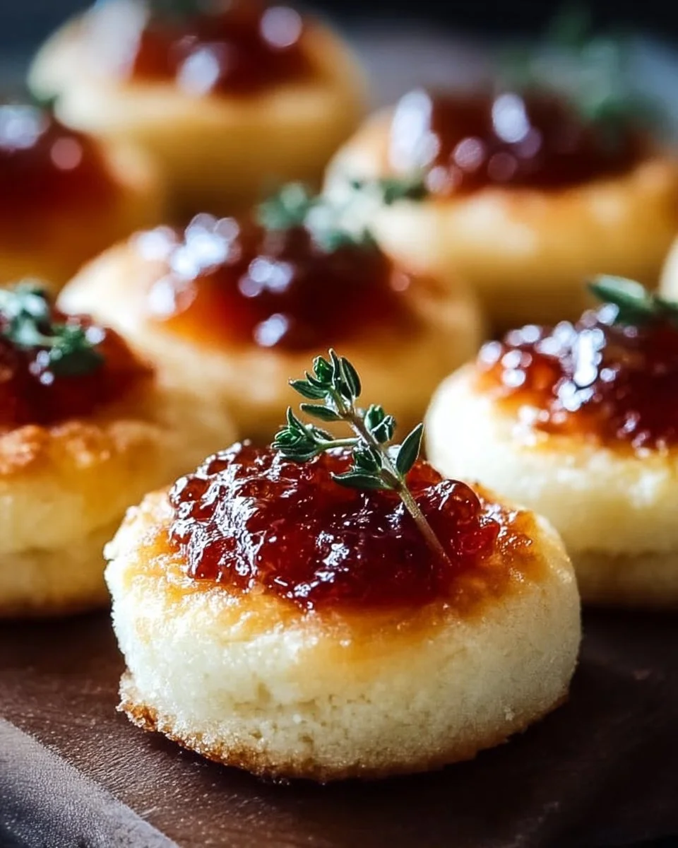 Cheesy Thumbprint Appetizers with Hot Pepper Jelly