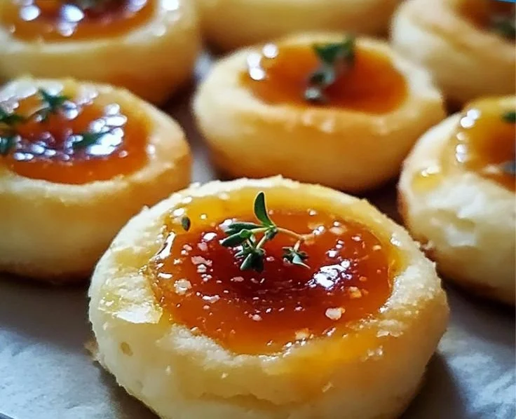 Cheesy Thumbprint Appetizers with Hot Pepper Jelly