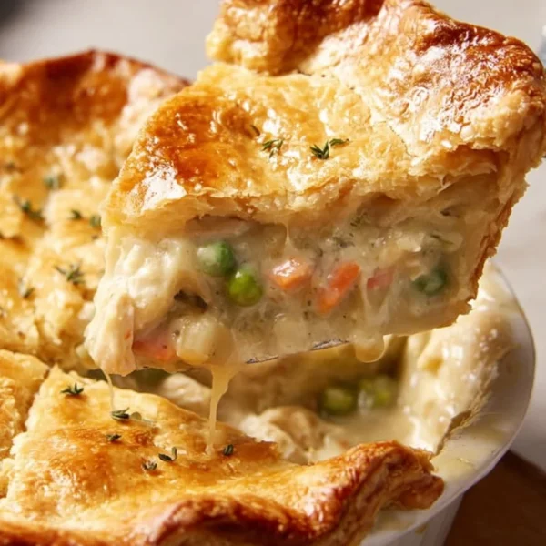 Delicious Chicken Pot Pie with flaky crust and hearty filling