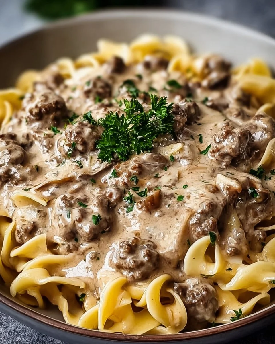 Creamy Hamburger Stroganoff: A Quick Dinner Delight