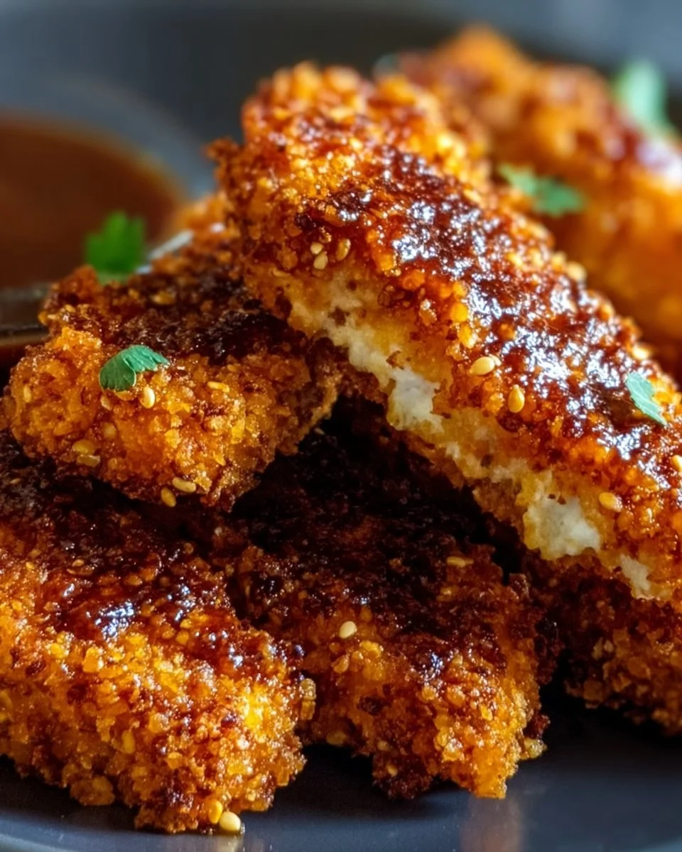 Crispy Baked Honey Mustard Tofu Tenders
