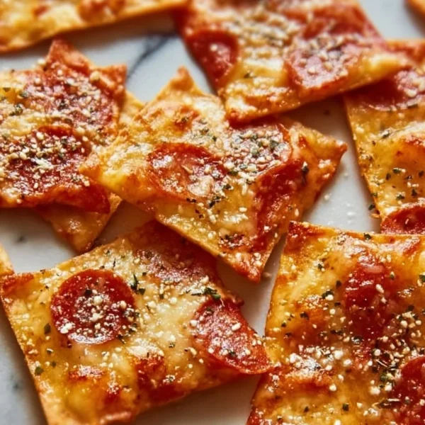 Crispy Pizza Chips in a bowl, the ultimate snack adventure for pizza lovers.