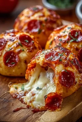 Delicious easy pepperoni pizza bombs served on a plate.