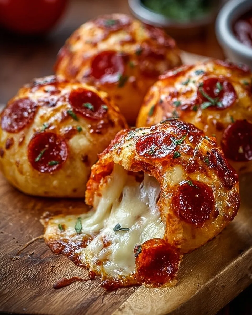 Easy Pepperoni Pizza Bombs